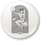 printfashion Retro hangulat - 50-es évek - Kitűző, hűtőmágnes - Fehér (5715626)