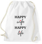 printfashion Happy Wife 2 - Sportzsák, Tornazsák - Fehér (14850368)