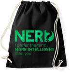 printfashion Nerd - Sportzsák, Tornazsák - Fekete (626677)