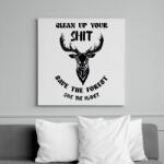 printfashion Clean up your shit - Természetvédelem - Vászonkép - Fehér (7323619)