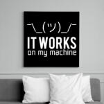 printfashion Az én gépemen működik - Vászonkép - Fekete (6646514)