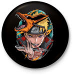 printfashion Naruto Kyuubi - Kitűző, hűtőmágnes - Fekete (5387024)
