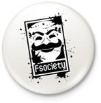 printfashion Fsociety2 - Kitűző, hűtőmágnes - Fehér (3075469)