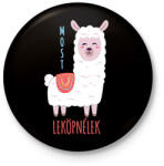 printfashion Most leköpnélek - Antiszoc láma - Kitűző, hűtőmágnes - Fekete (7035695)