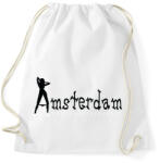 printfashion amsterdam-black-white - Sportzsák, Tornazsák - Fehér (779669)