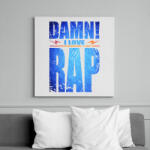 printfashion I LOVE RAP - Vászonkép - Fehér (6624978)