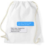 printfashion Sincerely, Raymond Holt - Brooklyn 99 - Sportzsák, Tornazsák - Fehér (7503059)