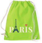 printfashion i love paris - Sportzsák, Tornazsák - Limezöld (4703571)