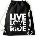 printfashion Live Love Ride - Sportzsák, Tornazsák - Fekete (2747869)