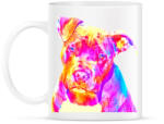 printfashion Színes bull típusú kutyus - Bögre - Fehér (14009989)