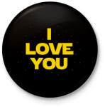 printfashion I LOVE YOU - Kitűző, hűtőmágnes - Fekete (3094546)