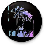 printfashion Miami - Kitűző, hűtőmágnes - Fekete (4392061)