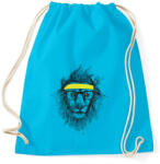 printfashion Hipster lion - Sportzsák, Tornazsák - Surf blue (245788)