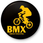 printfashion Bmx - Kitűző, hűtőmágnes - Fekete (4234891)