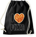 printfashion I love pizza - Sportzsák, Tornazsák - Fekete (9404151)