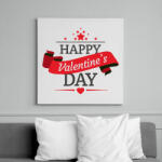 printfashion Happy Valentine's Day - Vászonkép - Fehér (6629981)
