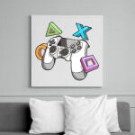 printfashion Kontroller - Vászonkép - Fehér (6629444)