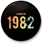 printfashion 1982 - Kitűző, hűtőmágnes - Fekete (6227743)
