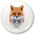 printfashion róka - Kitűző, hűtőmágnes - Fehér (14693935)