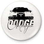 printfashion Dodge Challenger - Kitűző, hűtőmágnes - Fehér (7597472)