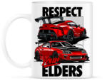 printfashion TOYOTA SUPRA MK4 vs MK5 RESPECT YOUR ELDERS - Bögre - Fehér (15302096)