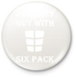 printfashion Januárban született kockás hasú - Kitűző, hűtőmágnes - Fehér (3079536)