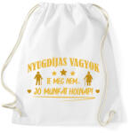printfashion Jó munkát holnap! - Sportzsák, Tornazsák - Fehér (9065035)