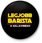 printfashion LEGJOBB BARISTA A GALAXISBAN - Kitűző, hűtőmágnes - Fekete (11557152)