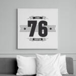 printfashion b-day-76-dark-lightgrey - Vászonkép - Fehér (6622857)