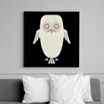 printfashion Téli bagoly - Vászonkép - Fekete (6641458)