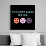 printfashion Faces of HR - Vászonkép - Fekete (15475442)