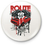 printfashion 66-os út - Kitűző, hűtőmágnes - Fehér (4632328)