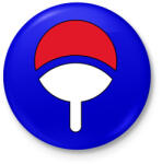 printfashion Uchiha jel - Kitűző, hűtőmágnes - Királykék (5674638)