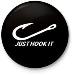 printfashion Just hook it - Kitűző, hűtőmágnes - Fekete (3097438)