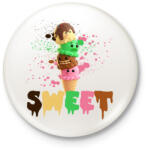 printfashion SWEET - Kitűző, hűtőmágnes - Fehér (3089290)