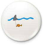 printfashion fiShark - Kitűző, hűtőmágnes - Fehér (3089806)