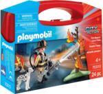 Playmobil Set Portabil Pompier Si Catel (PM70310)