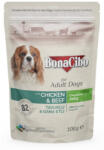 BonaCibo Pouch Adult dog csirke, marha alutasakos eledel kutyák részére 12x100g