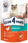CLUB 4 PAWS Sterilised Teljes értékű, szaftos eledel felnőtt macskáknak 80g