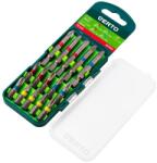 VERTO Csavarhúzó bitkészlet , 15 db, 25mm - 3 x PH, 3 x PZ, 4 x TORX + 50mm - 3 x PH, 2 x PZ (CrV) | VERTO 66H602 (66H602)