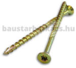  Csavarda süllyesztettfejű faszerkezetépítő csavar, sárgahorganyzott 8x160 /80 (10010008016000005000)