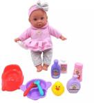 Hada Bebe Játékbaba csíkos nadrágban, kiegészítőkkel - 35 cm (WZB104-12) (WZB104-12)