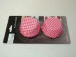 Muffinpapír pink kockás 100 db, nagy (72101-2)