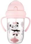 Canpol babies Чаша със сламка Canpol - Exotic Animals, 270 ml, розова (56/606_pin)