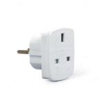 Gembird utazó adapter UK aljzat --> EU Shuko dugó (A-AC-UKEU-001)