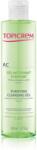 TOPICREM AC Purifying Cleansing Gel mélyen tisztító gél zsíros és érzékeny bőrre 200 ml