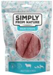 Simply from Nature Meat Strips Felii carne Arome mixte gasca, fazan, oaie pentru caini 3x80 g