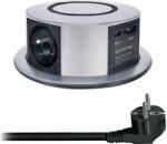 Solight Solight PP120CW-PD20- Aljzatoszlop asztallaphoz Qi-vel 3x230V+1xUSB-A+1xUSB-C SL1568 (SL1568)