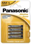 Panasonic - 4 db Alkáli elem AAA/LR03 PBALR03B4 (PL0577)