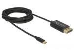 Delock USB-C koax kábel DisplayPort-hoz (DP Alt Mode) 2 m fekete (83710) (83710) (83710)